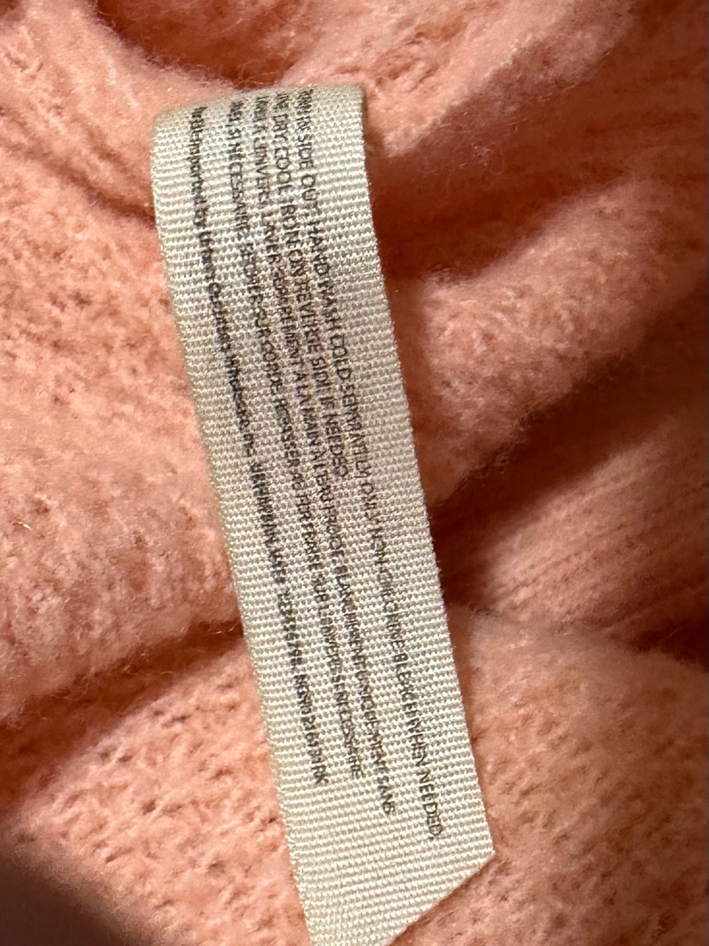 • Free People C.O.M.F.Y. Waffle Knit Tunic V-Neck Oversized Sweater sherbert M-L - Picture 6 of 6